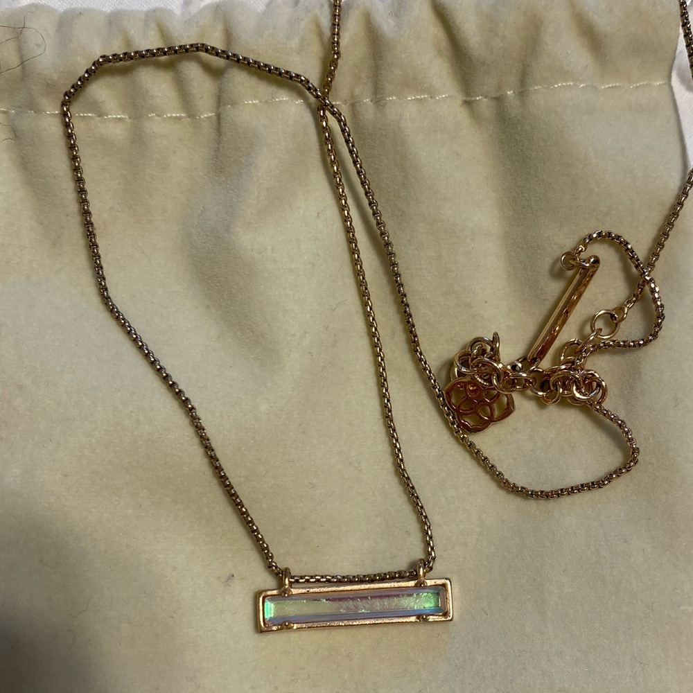 Iridescent Bar Necklace